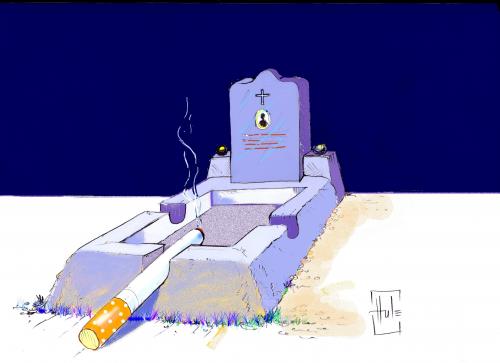 Cartoon: no smoking 1 (medium) by Hule tagged world