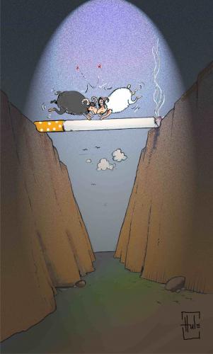 Cartoon: no smoking 2 (medium) by Hule tagged world