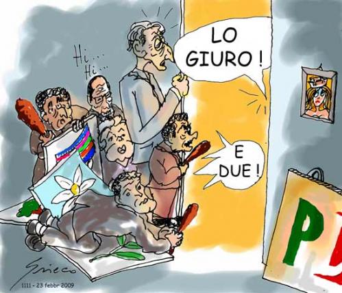 Cartoon: Agguato (medium) by Grieco tagged grieco,politica,italiani,pd
