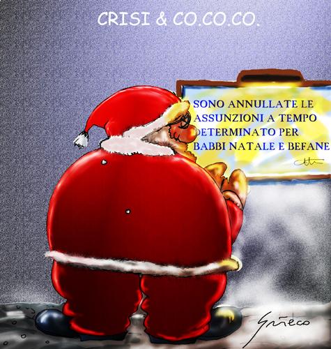 Cartoon: Co.co.co (medium) by Grieco tagged grieco,babbo,natale,precari,co