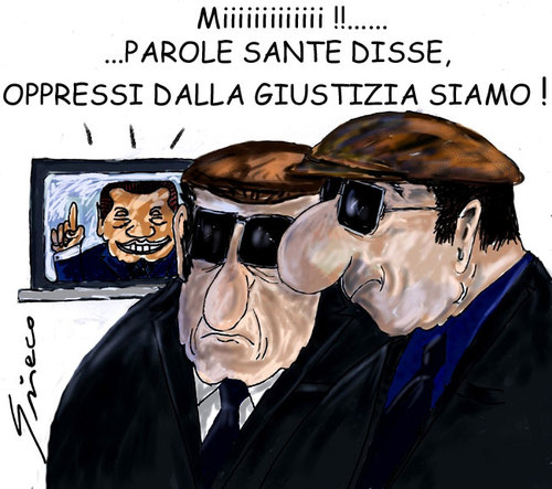 Cartoon: OPPRESSIONE GIUDIZIARIA (medium) by Grieco tagged grieco,giustizia,riforma,mafia,oppressi