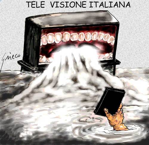 Cartoon: TV (medium) by Grieco tagged grieco,italia,television