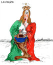 Cartoon: La Calza (small) by Grieco tagged grieco,italia,befana,berlusconi,calza,regali