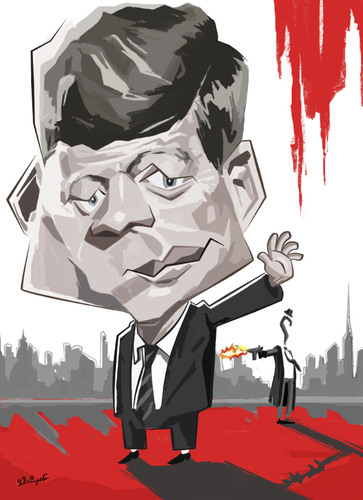 Cartoon: JOHN F KENNEDY (medium) by nader_rahmani tagged politicians