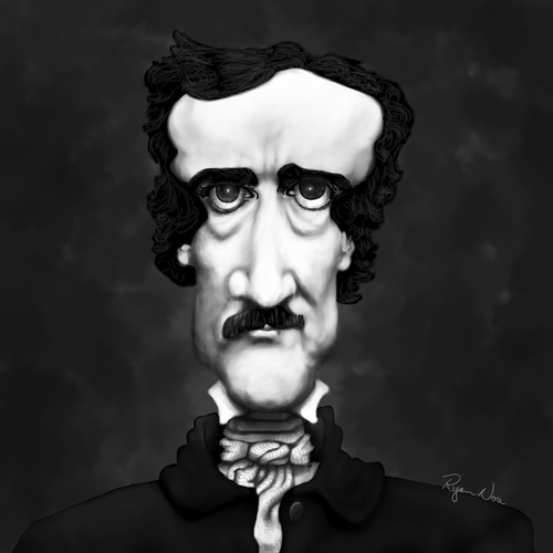 Cartoon: Edgar Allan Poe (medium) by RyanNore tagged nore,ryan,drawing,caricature,poe,allan,edgar
