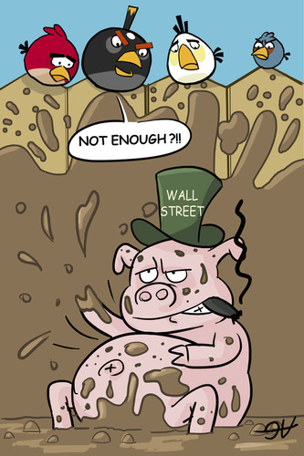 Cartoon: Wall Street ANGRY PIGS (medium) by victorh tagged occupywallst,occupywallstreet,wallstreet