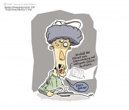 Cartoon: Glück gehabt! (medium) by MarcoFinkenstein tagged glück,dumm,gesichtsausdruck,nachrichten