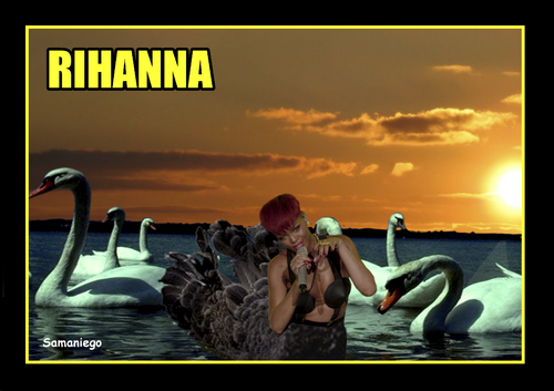 Cartoon: Rihanna (medium) by samaniego tagged rihanna,cantantes,famosos,mujer