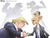 Cartoon: Obama -Trump (small) by Amir Taqi tagged obama