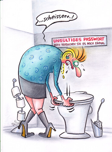 Cartoon: digiklo (medium) by Petra Kaster tagged digitalisierung,technik,toilette,computer,passwörtr,ette,klo,passwörteeasenschwäche,gedächnis,digitalisierung,technik,toilette,computer,passwörtr,ette,klo,passwörteeasenschwäche,gedächnis