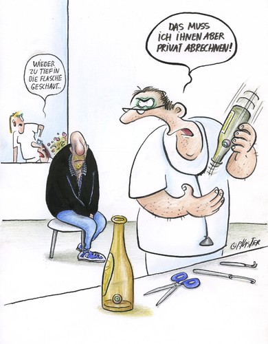Cartoon: ex (medium) by Petra Kaster tagged alkohol,arzt,gesundheitsreform,privatpatient,kassenpatient,krankheit,gesundheit,gesundheit,krankheit,kassenpatient,privatpatient,gesundheitsreform,arzt,alkohol