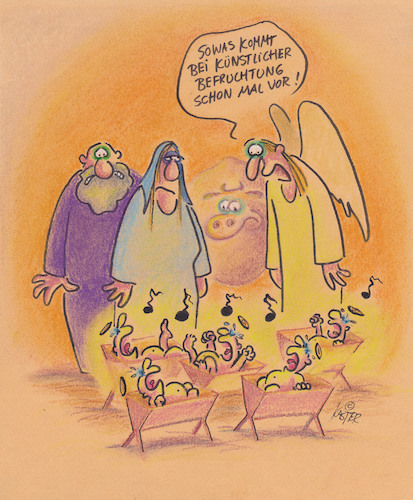 Cartoon: künstliche befruchtung (medium) by Petra Kaster tagged weihnachten,christentum,maria,jesus,heilige,familie,befruchtung,in,vitro,vertilisation,reprogenesis,geburt,kinder,kinderwunsch,verkündigung,weihnachten,christentum,maria,jesus,heilige,familie,befruchtung,in,vitro,vertilisation,reprogenesis,geburt,kinder,kinderwunsch,verkündigung