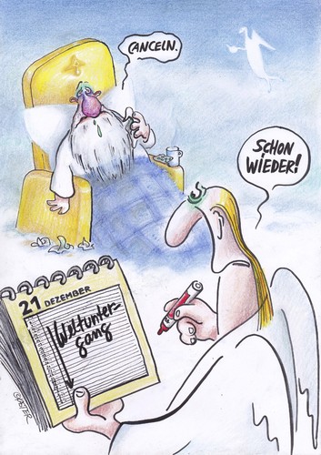 Cartoon: weltuntergang (medium) by Petra Kaster tagged weltuntergang,himmer,gott,grippe,aberglaube,glaube,esoteric,weltuntergang,himmer,gott,grippe,aberglaube,glaube,esoteric