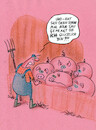 Cartoon: bauer im glück (small) by Petra Kaster tagged tierwohl,ernährung,bauer,tierzucht,viehzucht,schweine,glücklicheschweine,glück,lebensmittelindustrie,suchenachglück,einsamkeit