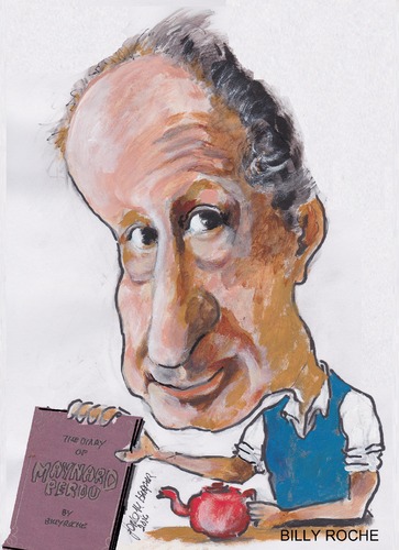 Cartoon: Billy Roche (medium) by jjjerk tagged wexford,billy,roche,cartoon,caricature,book,literature,play,maynard,perdu