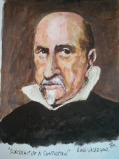 Cartoon: Portrait of a gentleman (medium) by jjjerk tagged diago,valasquez,painter,spain,spanish,cartoon,caricature,famous,mustache