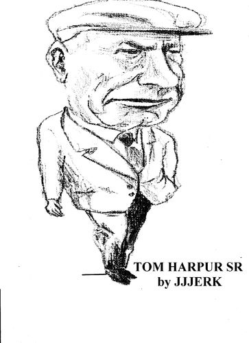 Cartoon: Tom Harpur Sr (medium) by jjjerk tagged harpur,tom,mayglass,ceili,band,cartoon,caricature,cap,portrait,ireland,irish