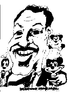 Cartoon: Walt Disney and friends (medium) by jjjerk tagged cartoon,caricature,micky,mouse,minnie,goofey,director,america,films,movies