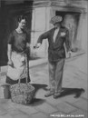 Cartoon: Fig seller in Seville (small) by jjjerk tagged fig,seville,spain,black,white,basket,cap,people,apron,handkerchief