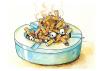Cartoon: Anti tobacco 3 (small) by LAP tagged skull ash tray anti tobacco cigarette smoke