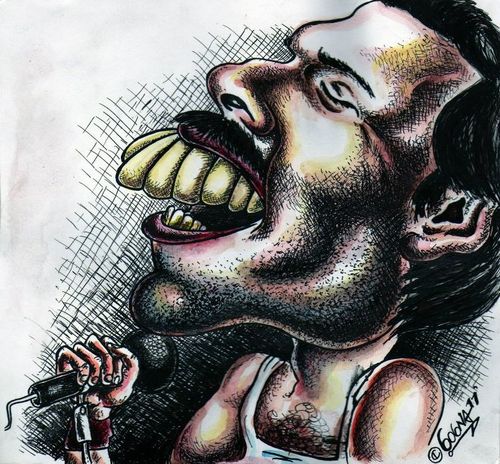 Cartoon: Freddy Mercury (medium) by gogna caricaturas tagged freddy,mercury