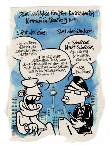 Cartoon: Kunststudenten (medium) by moritz stetter tagged kunststudent,mutter