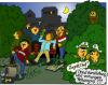 Cartoon: deeskalierendes Verhalten (small) by MiS09 tagged deeskalation,polizei,vandalismus,ruhestörung,krawalle
