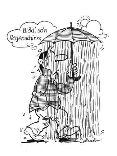 Cartoon: Regenschirm (medium) by Michael Becker tagged regen,schirm,mann,wolke,wetter