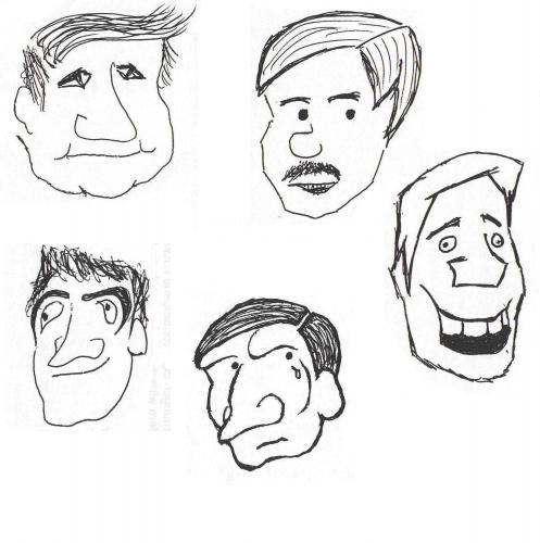 Cartoon: Men with Ideals (medium) by illa strator tagged men,ideals,heads,high
