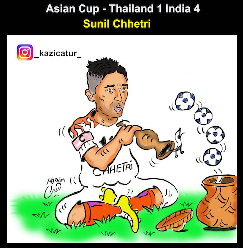 Cartoon: asian cup (medium) by Hossein Kazem tagged asian,cup