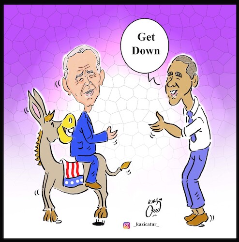 Cartoon: BIDEN AND OBAMA (medium) by Hossein Kazem tagged biden,and,obama
