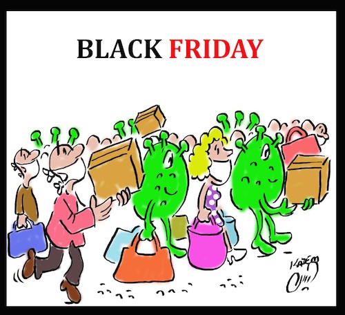 Cartoon: black friday (medium) by Hossein Kazem tagged black,friday