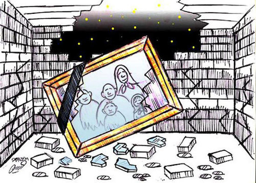 Cartoon: earthquake in turkey izmir (medium) by Hossein Kazem tagged earthquake,in,turkey,izmir