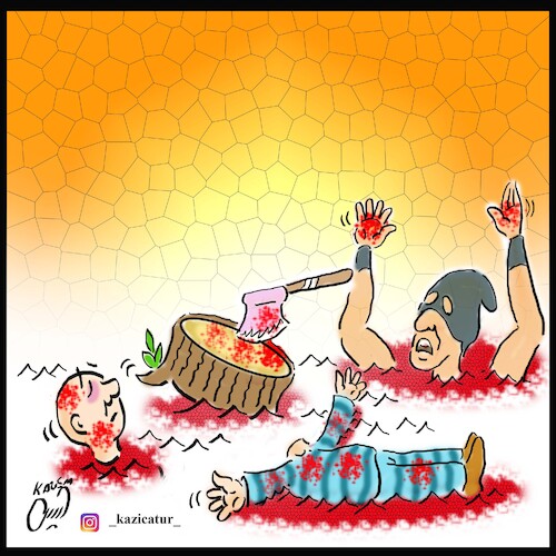 Cartoon: executioner (medium) by Hossein Kazem tagged executioner