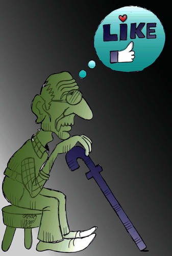 Cartoon: like (medium) by Hossein Kazem tagged like