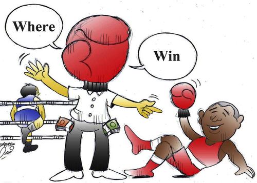 Cartoon: mazahery in olympic (medium) by Hossein Kazem tagged mazahery,in,olympic