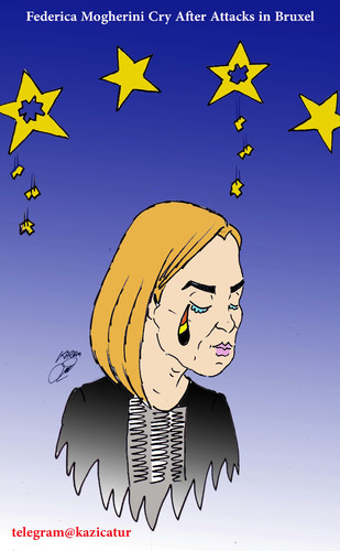 Cartoon: mogherini (medium) by Hossein Kazem tagged mogherini