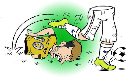 Cartoon: neymar (medium) by Hossein Kazem tagged neymar