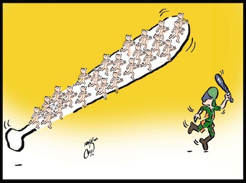 Cartoon: protest (medium) by Hossein Kazem tagged protest