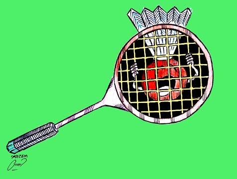 Cartoon: tennis (medium) by Hossein Kazem tagged tennis