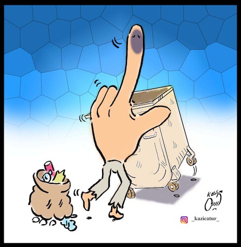 Cartoon: voted (medium) by Hossein Kazem tagged voted