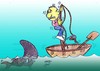 Cartoon: fisherman (small) by Hossein Kazem tagged fisherman