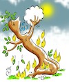 Cartoon: Forest fire in turkiye Marmaris (small) by Hossein Kazem tagged forest,fire,in,turkiye,marmaris