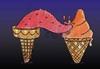 Cartoon: ice cream (small) by Hossein Kazem tagged ice,cream