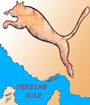 Cartoon: iran on persian golf (small) by Hossein Kazem tagged iran,on,persian,golf