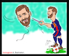 Cartoon: messi and iranian messi (small) by Hossein Kazem tagged messi,and,iranian