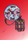 Cartoon: Nostradamus 2012 (small) by Hossein Kazem tagged nostradamus 2012