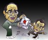 Cartoon: oland and sarkozy (small) by Hossein Kazem tagged oland,and,sarkozy