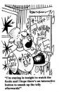 Cartoon: Staying In (small) by Dave Parker tagged home,skinhead