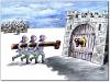 Cartoon: defence (small) by penapai tagged battering ram